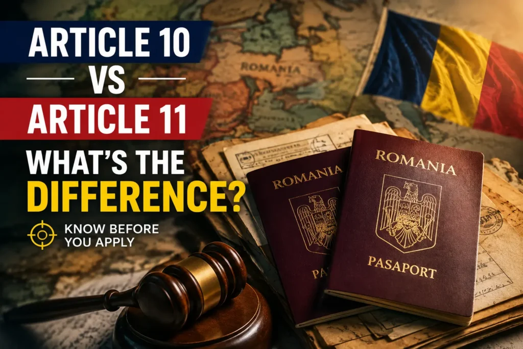 Article 10 vs Article 11 Romanian citizenship